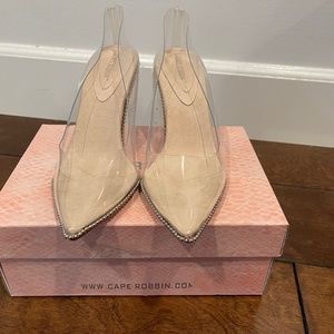 Clear see through pumps